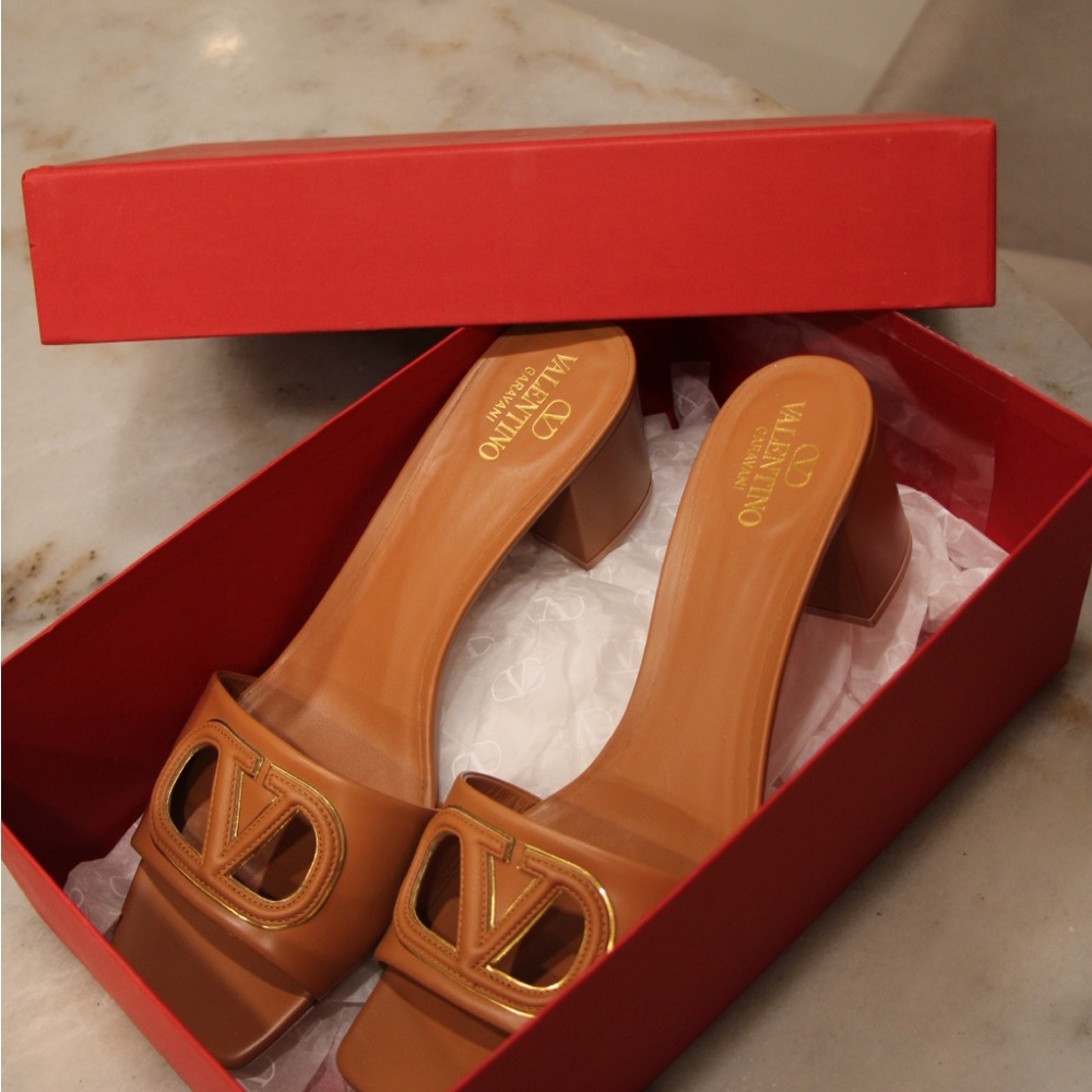 Valentino Women's Brown Slide Heels